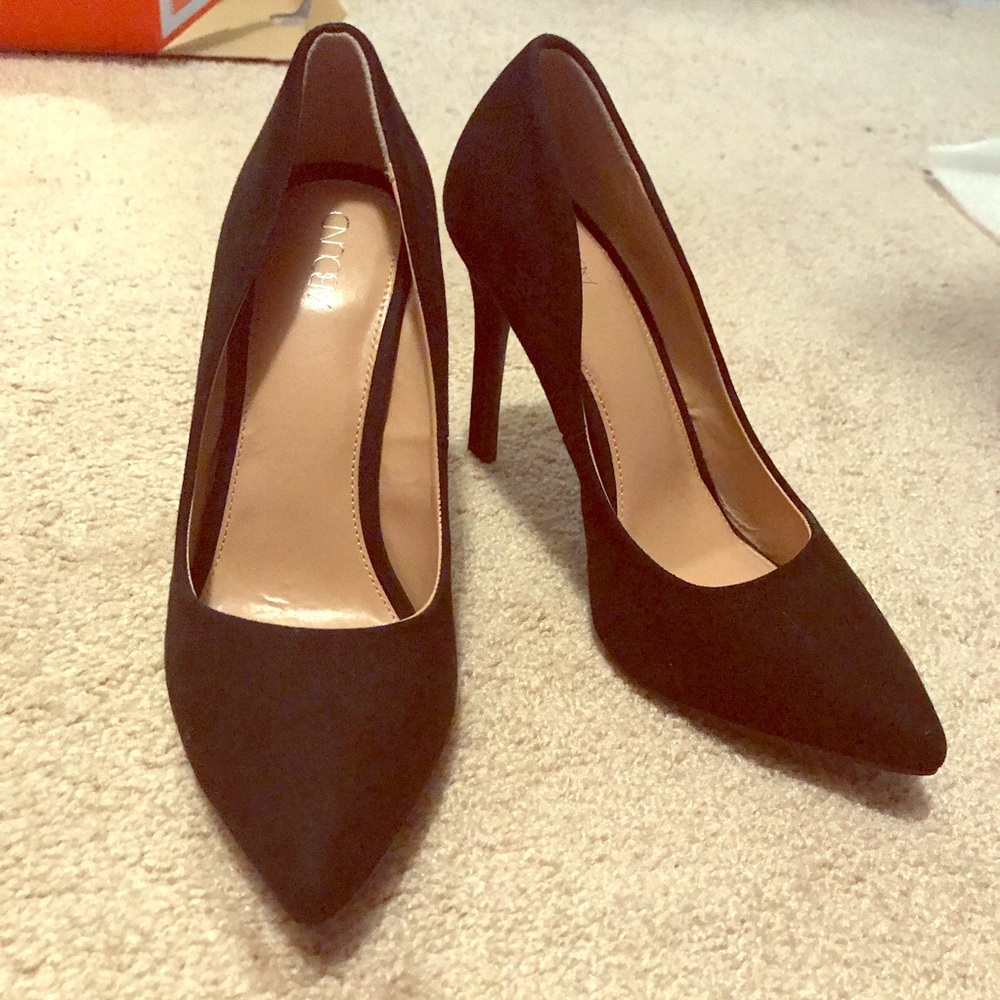 Suede heels